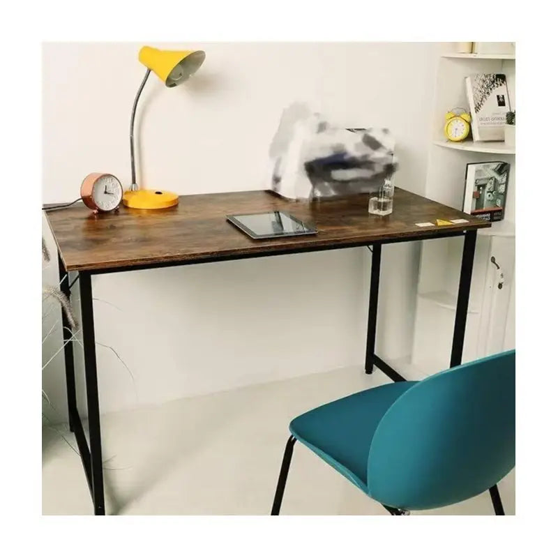 Bureau Industriel en Bois et Métal – Table de Travail Minimaliste pour Ordinateur et Télétravail