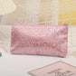 Trousse de maquillage colorée en tissu imperméable  Pochette cosmétique légère et tendance