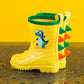 Bottes de pluie garçon bleues motif dinosaure – Bottes imperméables antidérapantes pour enfants