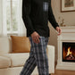 Pyjama 2 pièces grande taille pour homme à manches longues