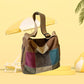 Sac à main femme en patchwork vintage  Style bohème chic et grande capacité