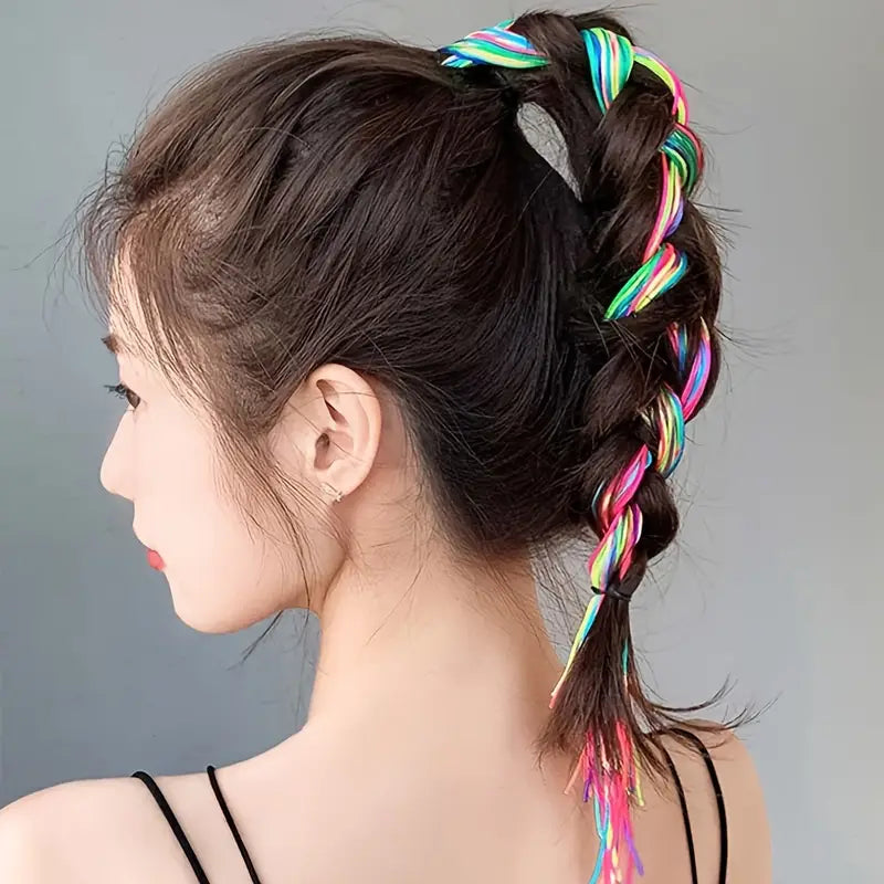 Fils Colorés pour Tresses et Coiffures Enfant – Accessoires Cheveux Fantaisie Multicolores