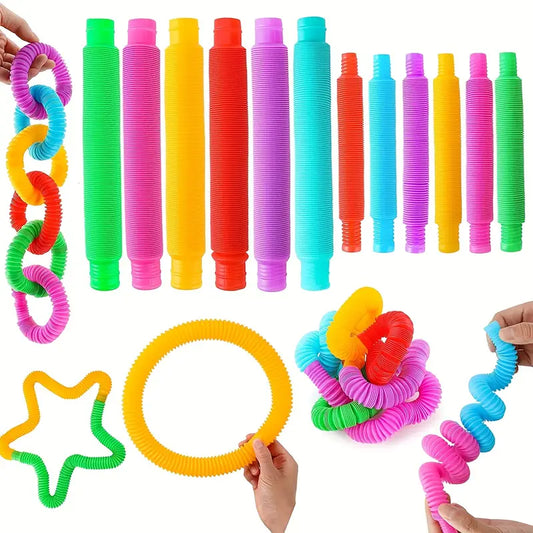 Tubes Pop It Sensoriels Colorés – Jouets Éducatifs et Anti-Stress pour Bébé et Tout-Petit