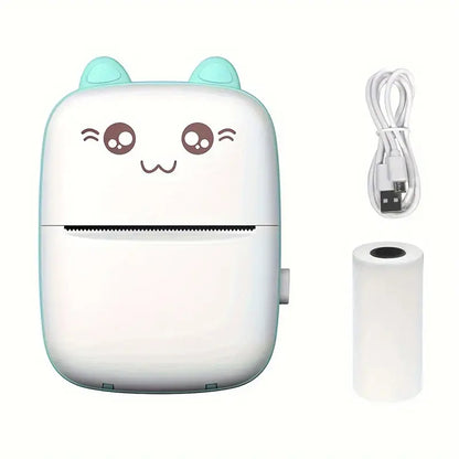 Imprimante thermique portable kawaii, coloris Bleu