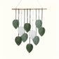 Suspension Murale Bohème en Macramé Feuilles – Déco Naturelle pour Salle de Classe ou Chambre d’Enfant