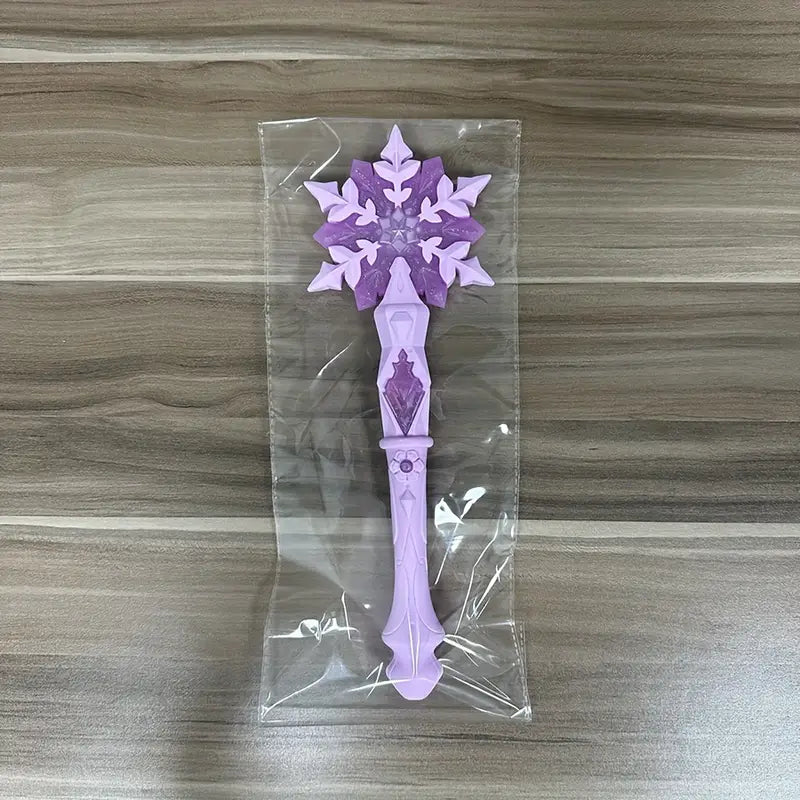 Baguette magique lumineuse flocon de neige – Accessoire déguisement princesse et fée