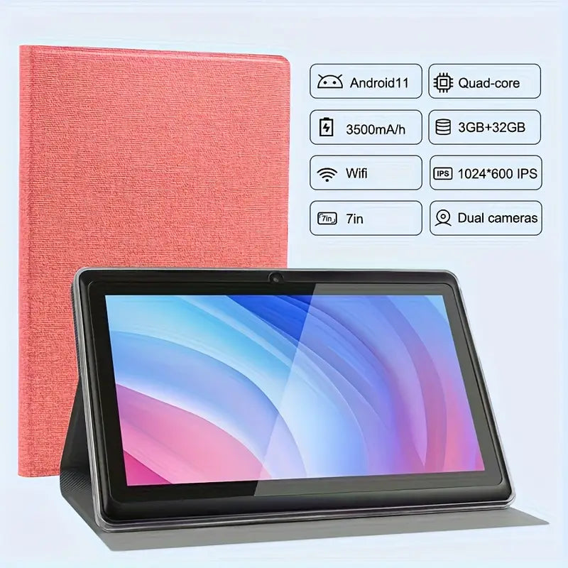Tablette Tactile 7 Pouces avec Housse de Protection – Écran HD pour Jeux Vidéo, Films et Applications