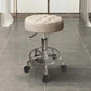 Tabouret de Travail à Roulettes Réglable – Siège Rembourré Pivotant pour Salon, Bureau et Atelier