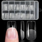 Boîte de 120 Capsules Faux Ongles Transparente – Forme Carrée Longue pour Pose Gel ou Acrylique