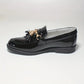 Mocassins garçon noirs vernis avec pampilles – Chaussures élégantes sans lacets pour occasions spéciales