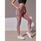 Pantalon Capri de Sport de Levage de Hanche de Contrôle de Ventre