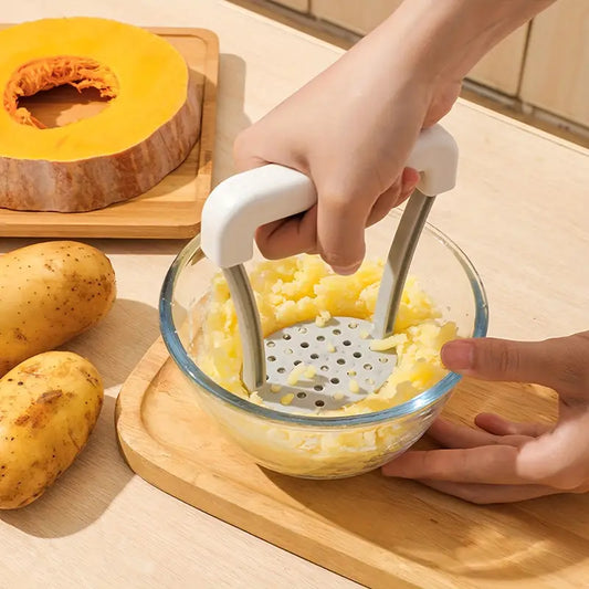 Presse-Purée Manuel en Acier Inoxydable avec Poignée Ergonomique – Ustensile de Cuisine Professionnel