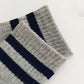 Chaussettes Enfant Noires à Rayures Blanches – Confortables et Respirantes pour Garçon/Fille
