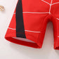 Maillot de bain garçon une pièce rouge motif toile d’araignée – Combinaison anti-UV été piscine et plage