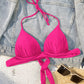 Haut de Bikini Femme Triangle – Coloris, Style Minimaliste à Nouer dans le Dos