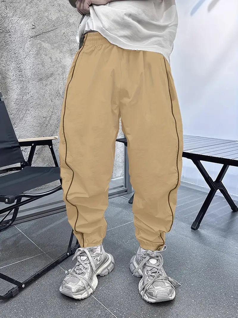 Pantalon de sport homme – Jogging décontracté beige – Confort léger pour entraînement & streetwear