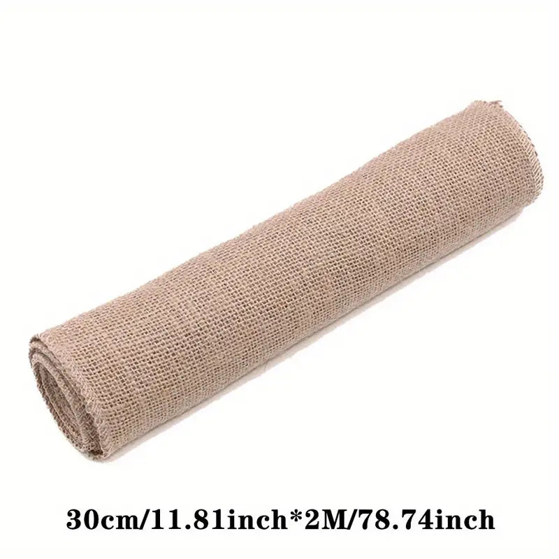 Ruban Jute Naturel 3cm x 2m – Bande Toile de Sac pour Emballages Cadeaux, Mariage Rustique et DIY