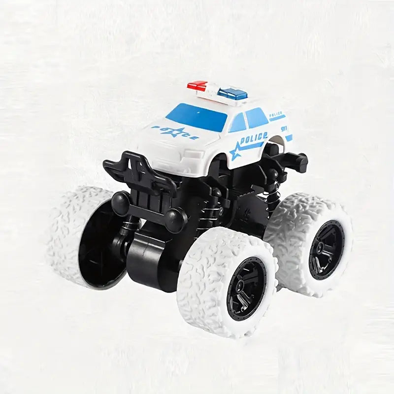 Voiture de Police Monster Truck à Friction – Jouet Tout-Terrain pour Enfants, Pneus XXL et Suspension