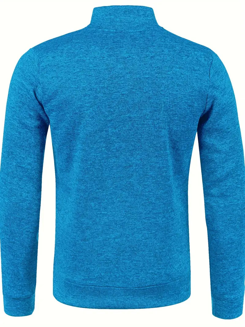 Veste Zippée Homme Polaire Légère – Gilet Chaud à Col Montant pour l’Hiver