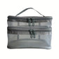 Trousse de Maquillage Transparente à Double Compartiment – Pochette de Rangement Voyage Étanche et Légère