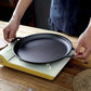 Poêle en fonte camping avec poignées – Plat de cuisson robuste pour barbecue, feu de camp et cuisine outdoor