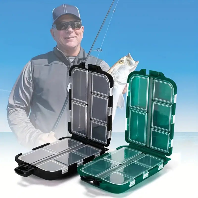 Boîte de rangement pour pêche – Boîte à compartiments étanches pour leurres, hameçons et accessoires