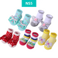 Chaussettes bébé fille avec nœuds et fleurs – Bas antidérapants doux et élégants pour cérémonie ou quotidien