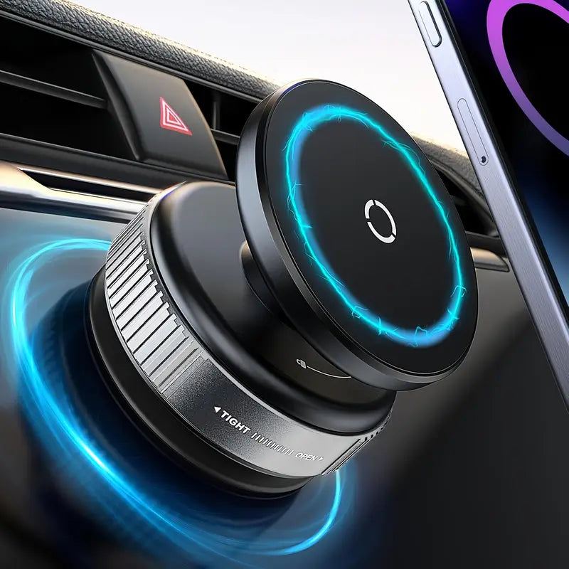 Support Téléphone Voiture Magnétique Puissant – Rotation 360° avec Fixation Sécurisée et Design Élégant