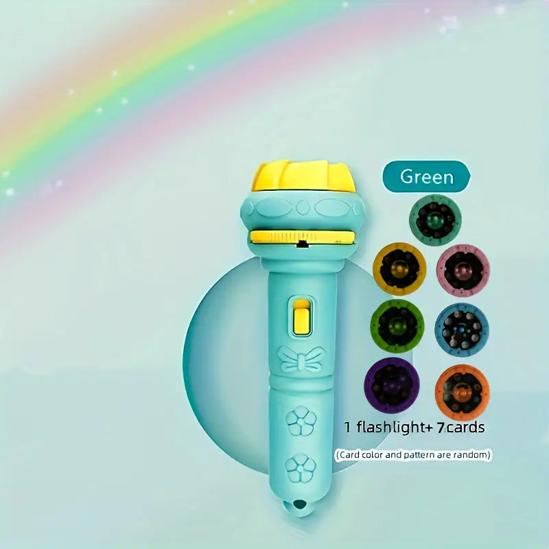 Lampe Projecteur d’Histoires pour Enfants – Jouet Éducatif avec Images Colorées et Veilleuse Ludique