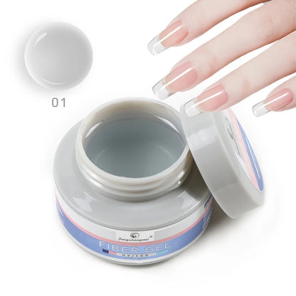 Gel Fibre pour Ongles UV/LED – Renforcement & Extension Naturelle, 30g