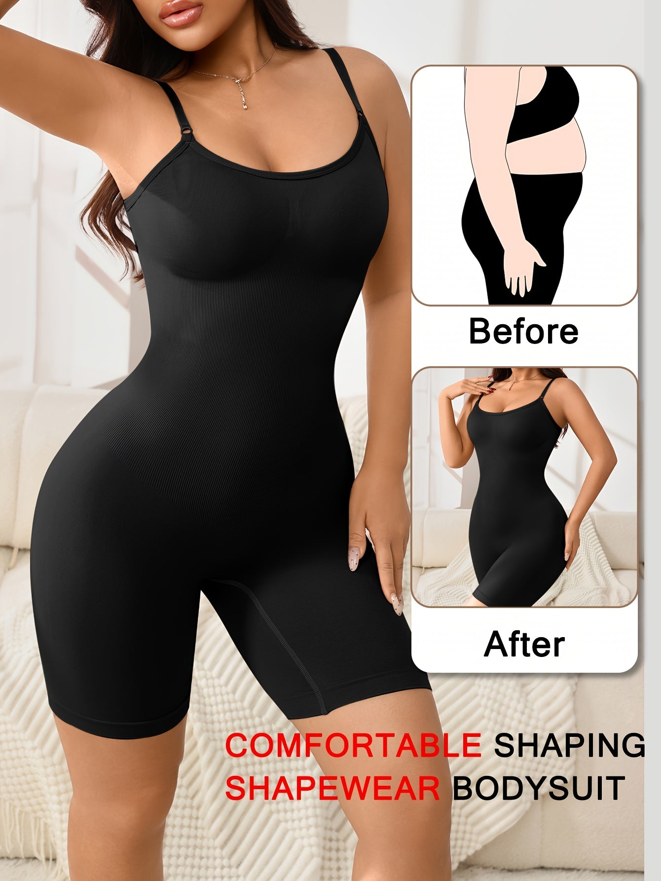 1pc Camisole Gainante Une Pièce Haute Élasticité pour Femmes