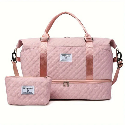 Sac de voyage homme avec trousse assortie  Grand sac à main multifonction et élégant