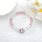 Bracelet Élastique Enfant Perles Roses et Blanches – Bijou Fantaisie avec Petit Charm