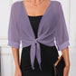 Boléro femme en mousseline violet – Châle léger élégant pour soirée et cérémonie