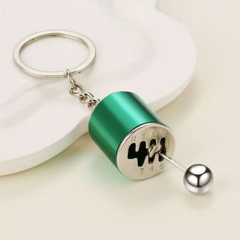 Porte-clés levier de vitesse voiture en métal – Breloque mécanique sportive pour homme