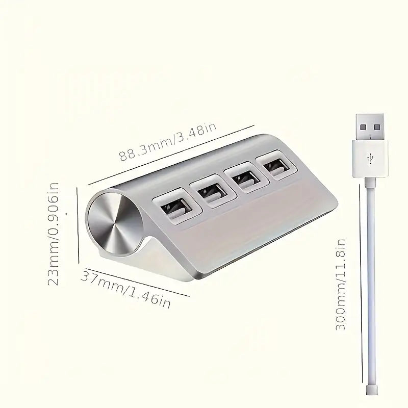 Hub USB 2.0 à 4 Ports – Adaptateur Multiport Compact pour PC et Ordinateur Portable | Hubs et Adaptateurs