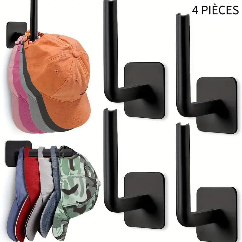 Supports Muraux pour Casquettes – Rangement Pratique et Gain de Place pour Chapeaux et Accessoires