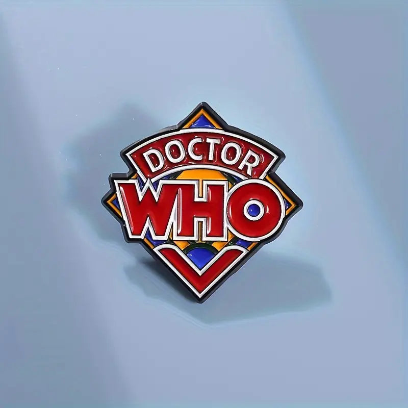 Pin’s Doctor Who rétro – Broche geek en émail coloré pour fans de la série culte