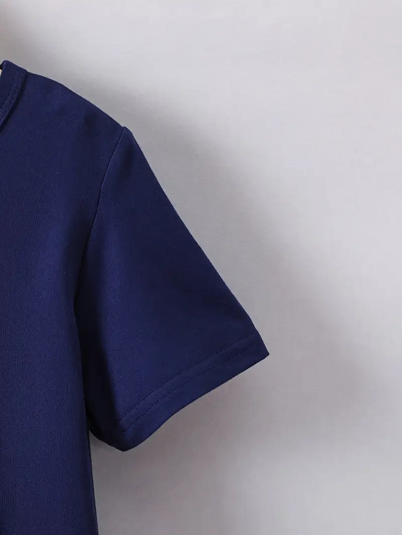 T-shirt garçon bleu Solar System – Haut éducatif avec planètes du système solaire