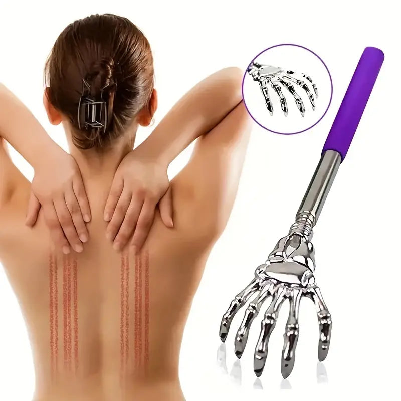 Gratte-dos Télescopique en Forme de Main Squelette – Accessoire de Massage Original et Relaxant pour Soulager les Démangeaisons