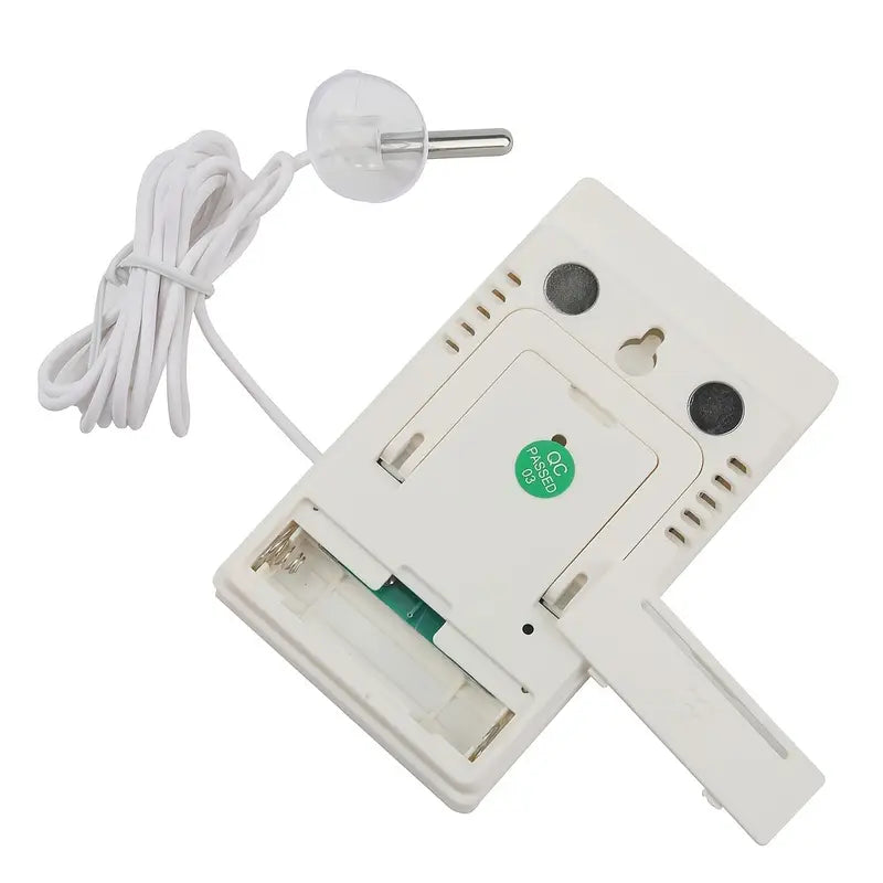 Thermomètre Numérique avec Sonde Filaire – Mesure Précise de la Température Intérieure et Extérieure | Écran LCD Clair