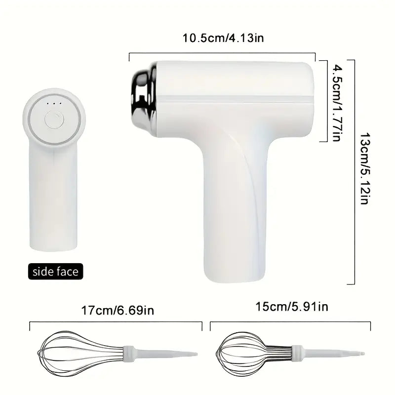 Batteur Électrique USB Rechargeable – Fouet de Cuisine Portable pour Œufs, Pâtisserie et Crème