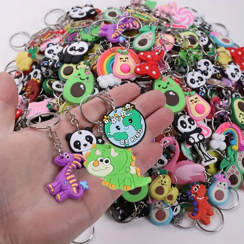 Porte-clés Enfant Animaux et Fruits en Silicone – Accessoires Colorés et Rigolos pour Cartable