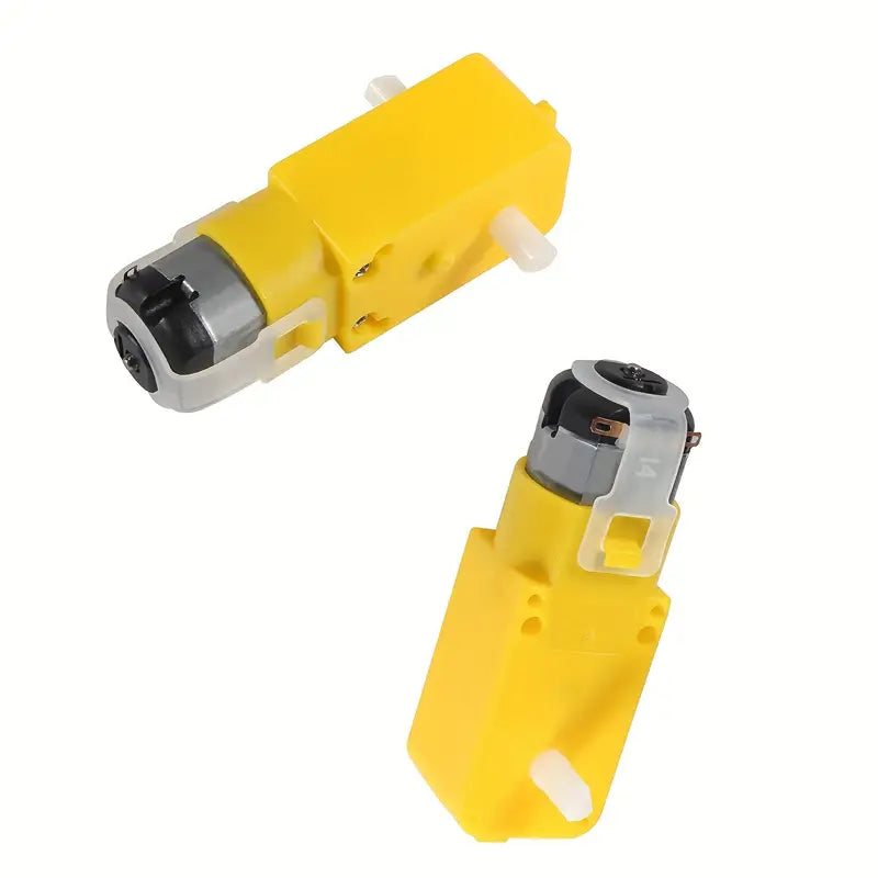 Kit de 4 Roues avec Moteur pour Robot – Pneus et Roues en Caoutchouc Antidérapant pour Projets Arduino et Voiture RC