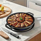 Poêle en fonte camping avec poignées – Plat de cuisson robuste pour barbecue, feu de camp et cuisine outdoor