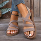 Chaussures Élégantes pour Femme, Chaussures de Dame Chics, Dernières Sandales d'Été 2025 pour Femme en Polyester avec Sangle Élastique, Semelles Plates Antidérapantes, Style Féerique Décontracté de Plage, Chaussures pour Femme
