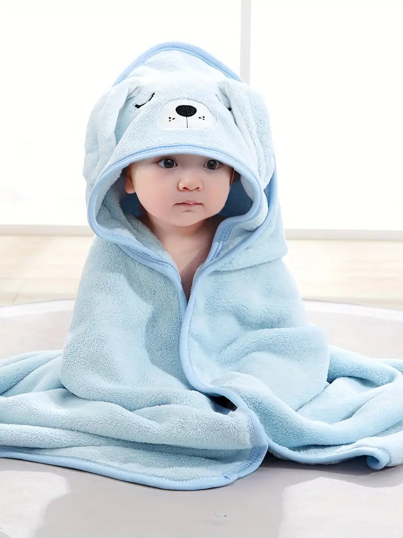 Cape de bain bébé à capuche ours – Cadeau naissance serviette douce en coton
