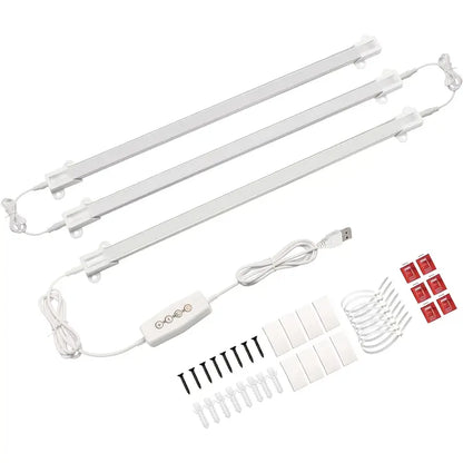 Kit Barre LED USB 3 Pièces avec Télécommande – Éclairage Sous Meuble pour Cuisine, Bureau ou Dressing