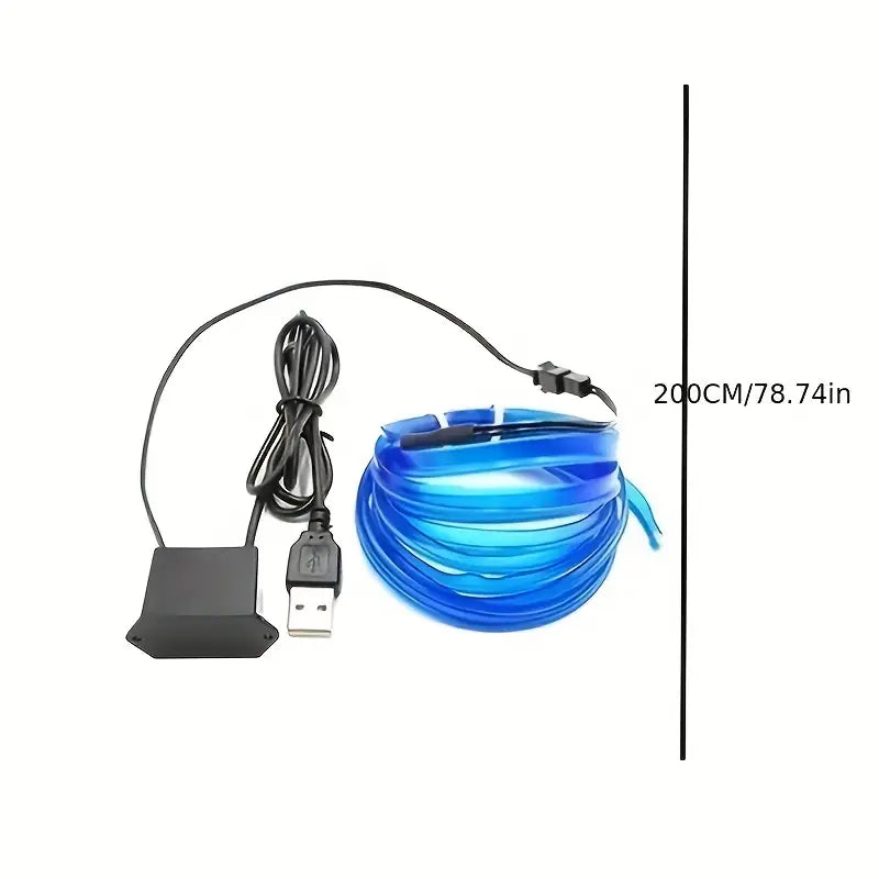 Ruban LED Voiture USB – Bande Lumineuse Intérieure Néon Flexible pour Tableau de Bord et Portes