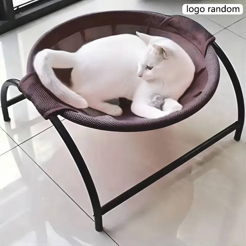 Lit Suspendu pour Chat avec Structure Métallique – Panier Respirant et Design Élevé pour Repos Confortable
